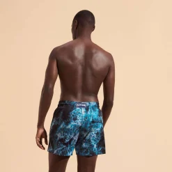 Store Vilebrequin Men Stretch Swim Trunks Ocean Navy/Blue