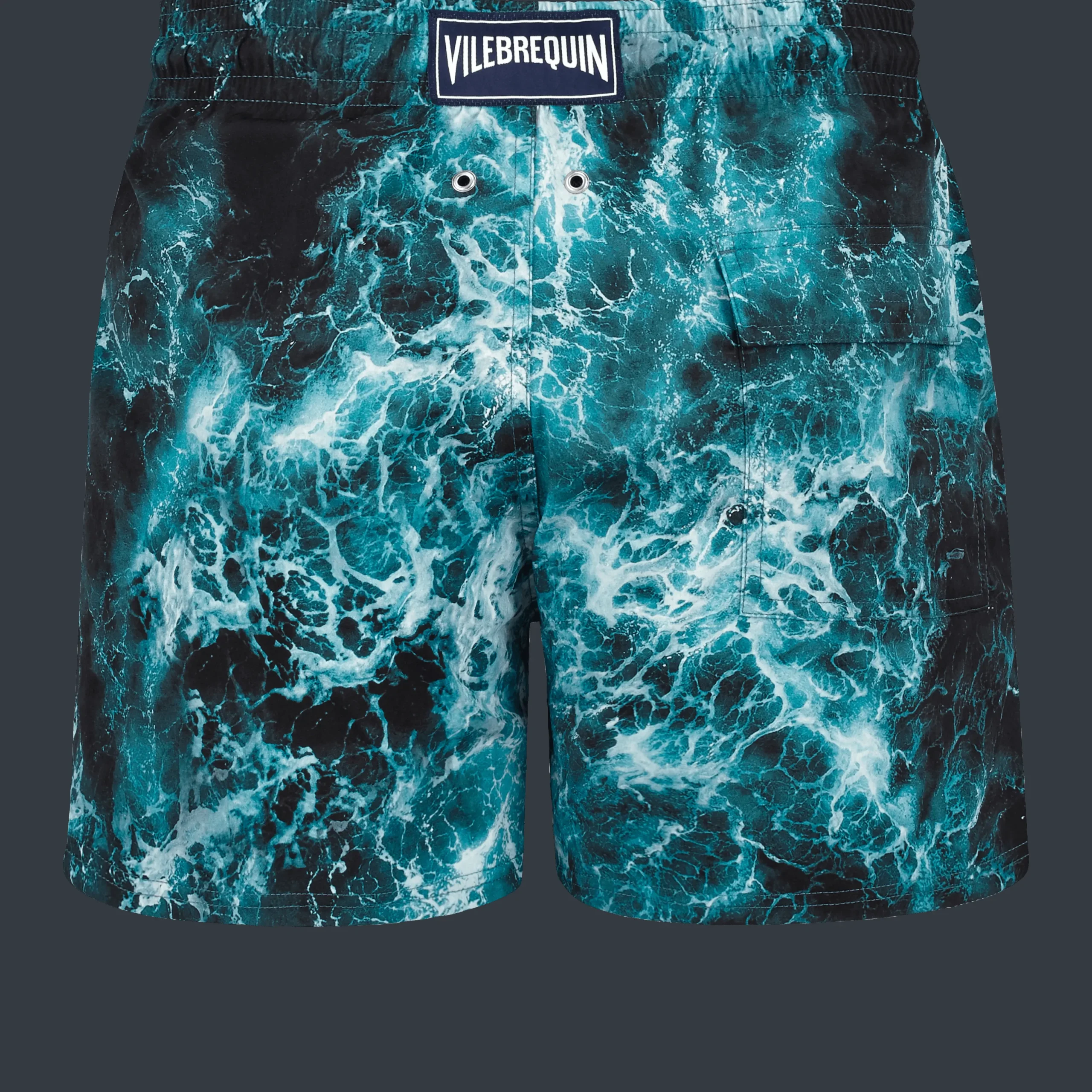 Store Vilebrequin Men Stretch Swim Trunks Ocean Navy/Blue