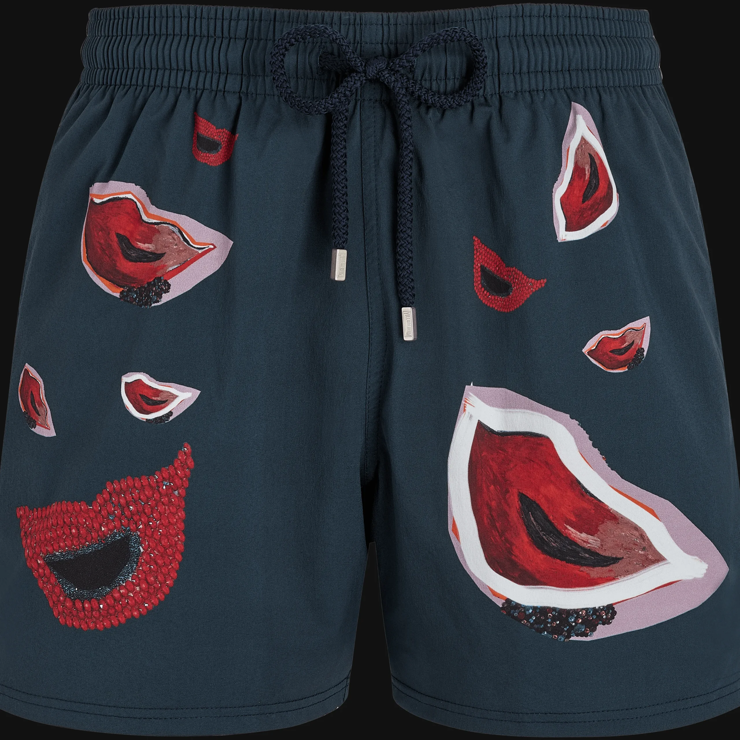 Shop Vilebrequin Men Stretch Swim Trunks Passion - X Deux Femmes Noires Goa/Blue