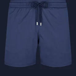 Hot Vilebrequin Men Stretch Swim Trunks Solid Navy/Blue