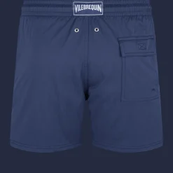 Hot Vilebrequin Men Stretch Swim Trunks Solid Navy/Blue