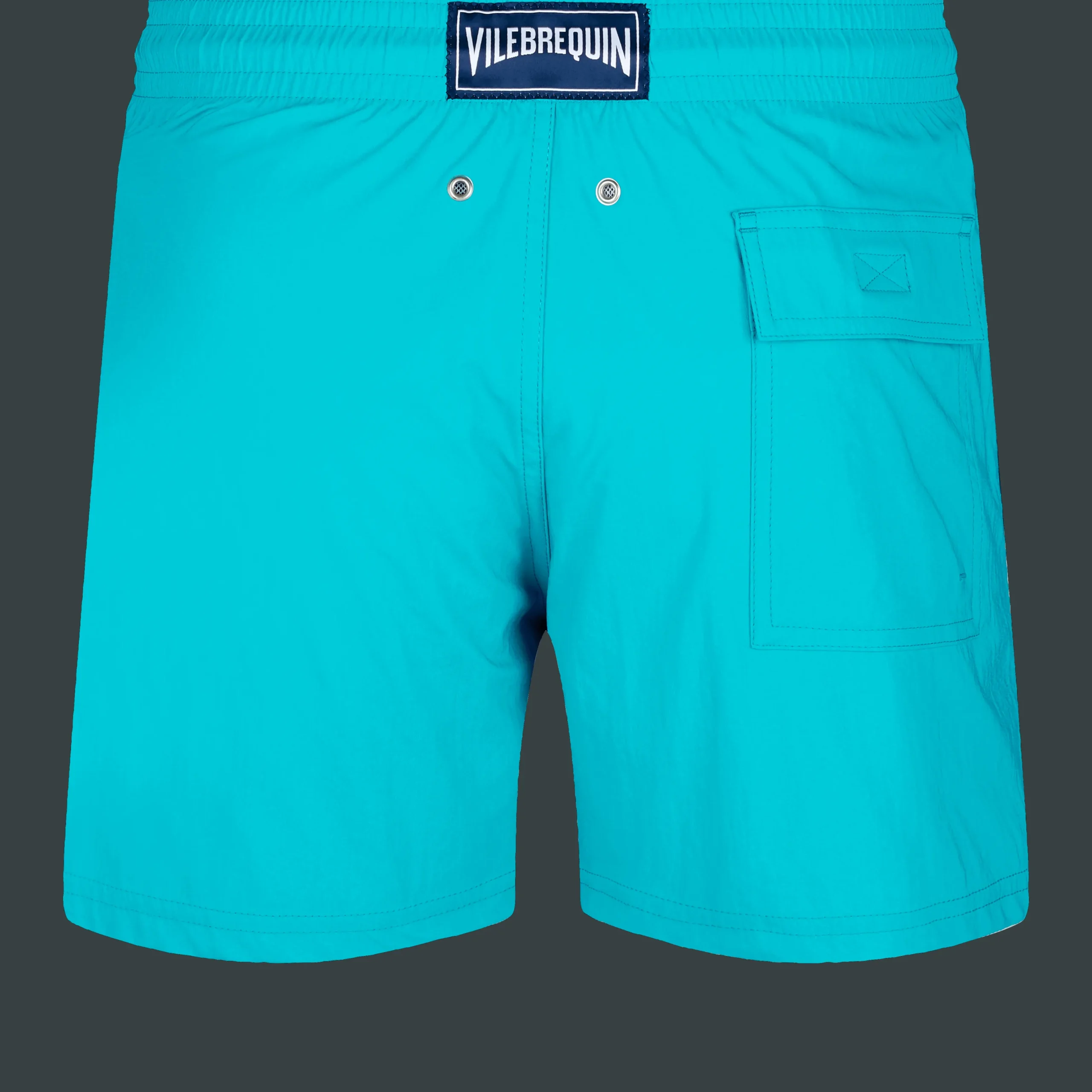 Hot Vilebrequin Men Stretch Swim Trunks Solid Curacao/Blue
