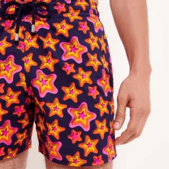 Clearance Vilebrequin Men Stretch Swim Trunks Stars Gift Navy/Blue