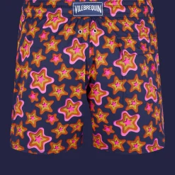 Clearance Vilebrequin Men Stretch Swim Trunks Stars Gift Navy/Blue