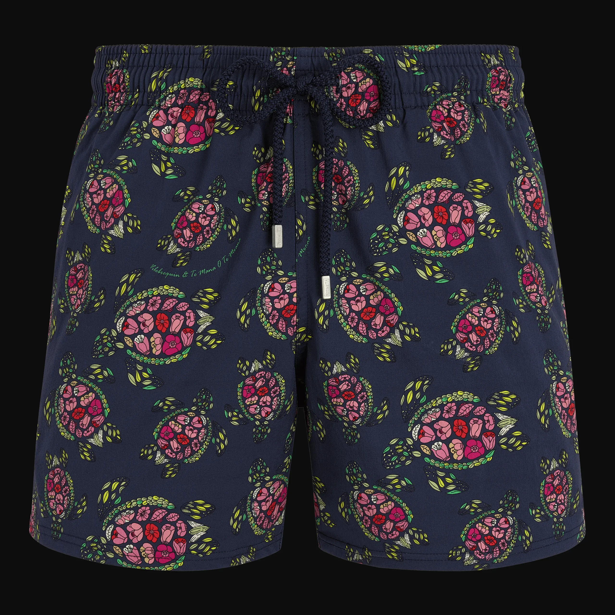 Outlet Vilebrequin Men Stretch Swimwear Provencal Turtles Navy/Blue