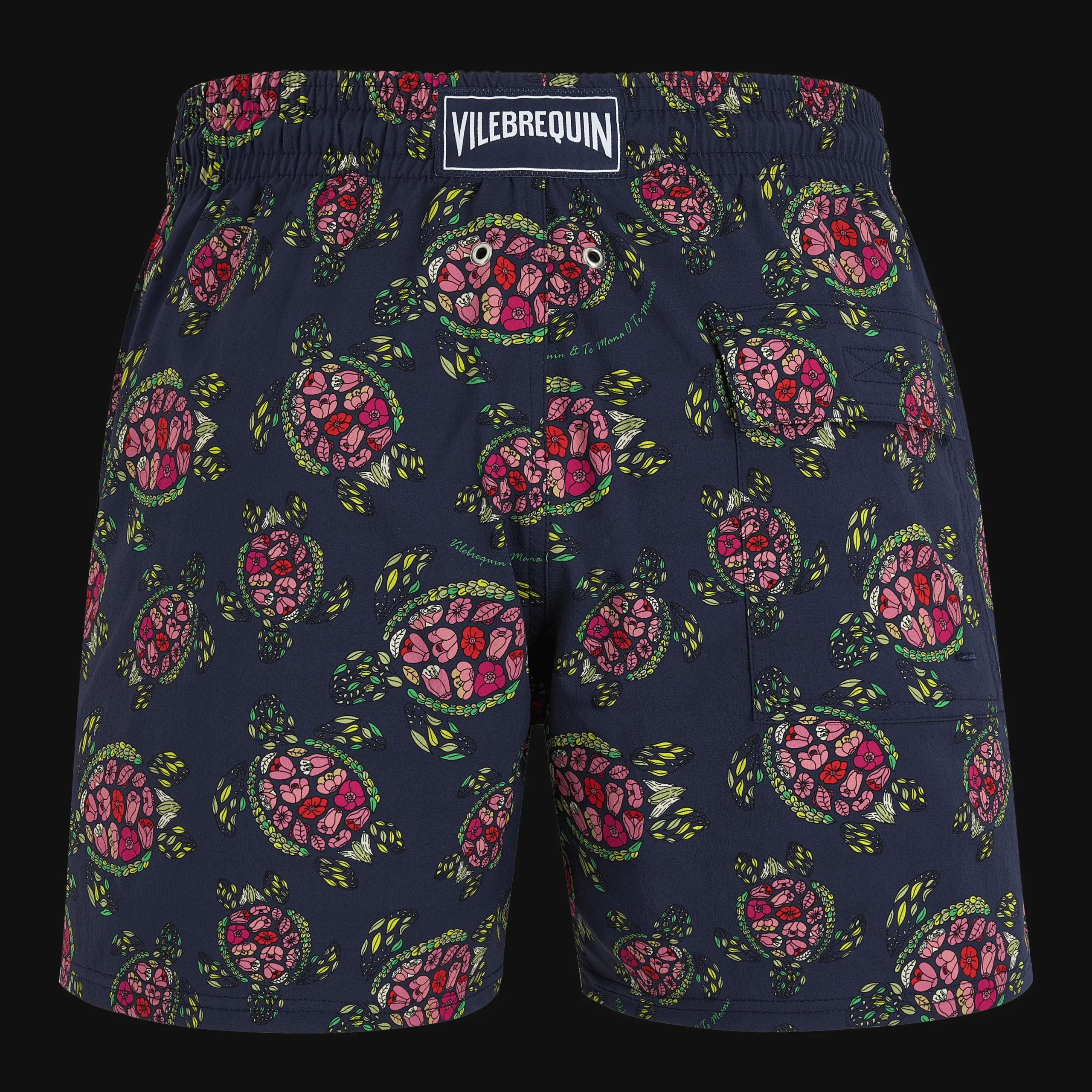 Outlet Vilebrequin Men Stretch Swimwear Provencal Turtles Navy/Blue