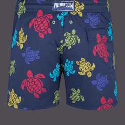 Best Sale Vilebrequin Men Stretch Swimwear Ronde Des Tortues Navy/Blue