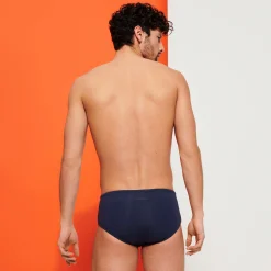 Best Vilebrequin Men Swim Brief Solid Navy/Blue