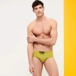 Hot Vilebrequin Men Swim Brief Solid Matcha/Green