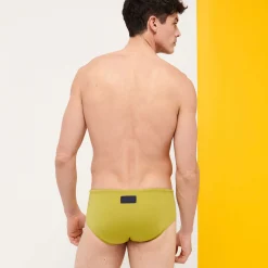 Hot Vilebrequin Men Swim Brief Solid Matcha/Green