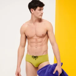 Hot Vilebrequin Men Swim Brief Solid Matcha/Green