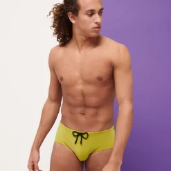 Hot Vilebrequin Men Swim Brief Solid Matcha/Green