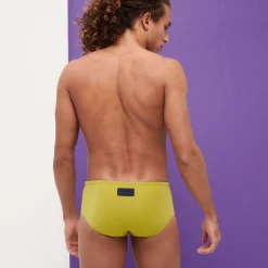 Hot Vilebrequin Men Swim Brief Solid Matcha/Green