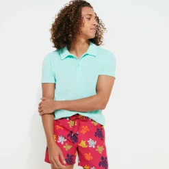Shop Vilebrequin Men Swim Shorts Ronde Des Tortues Burgundy/Red