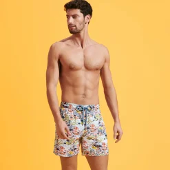 Store Vilebrequin Men Swim Shorts Ultra-Light And Packable Fish Family White/White