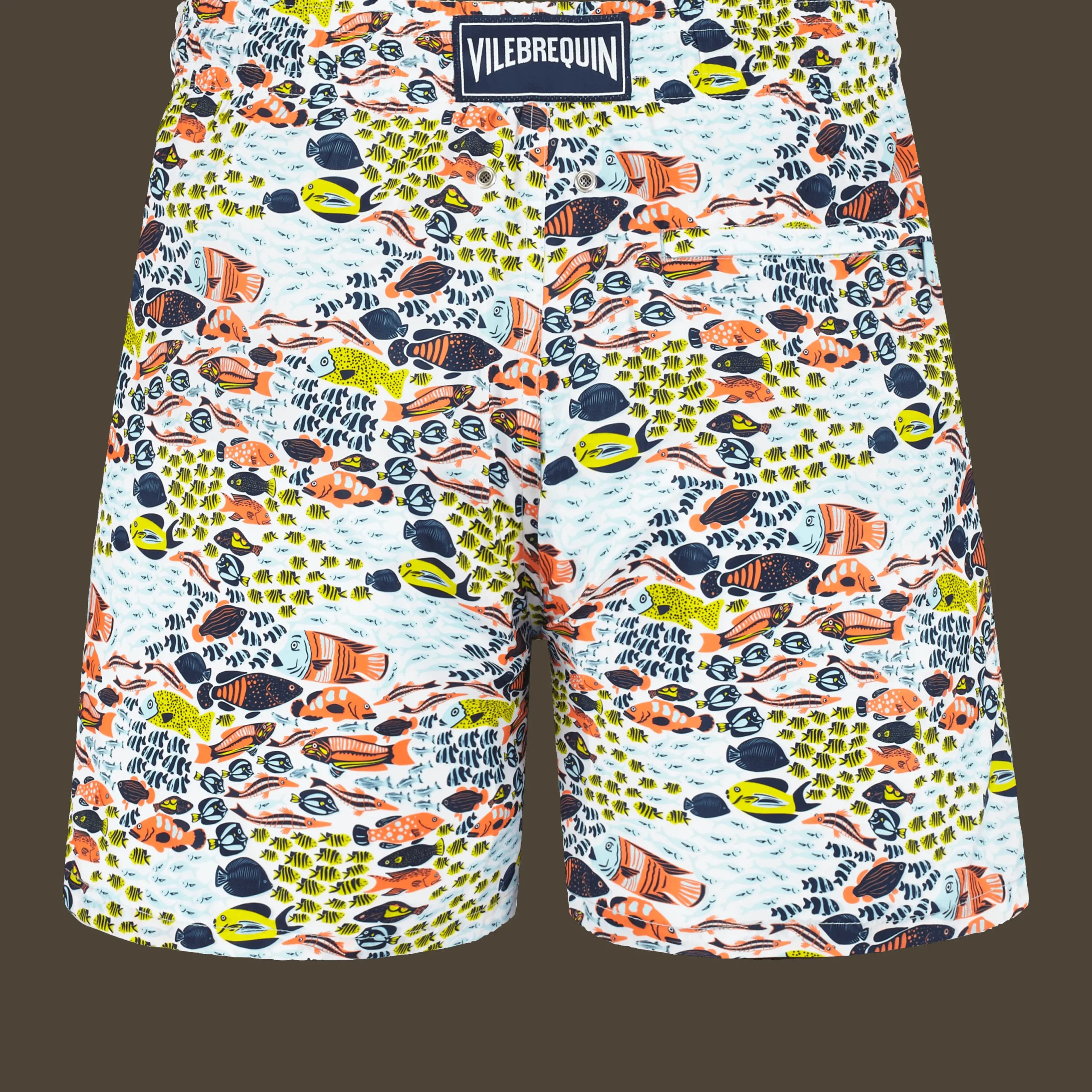 Store Vilebrequin Men Swim Shorts Ultra-Light And Packable Fish Family White/White