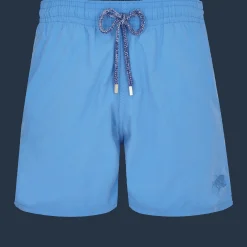 Online Vilebrequin Men Swim Shorts Water-Reactive Piranhas Earthenware/Blue