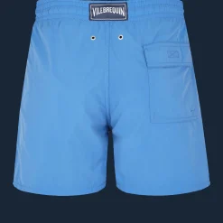 Online Vilebrequin Men Swim Shorts Water-Reactive Piranhas Earthenware/Blue