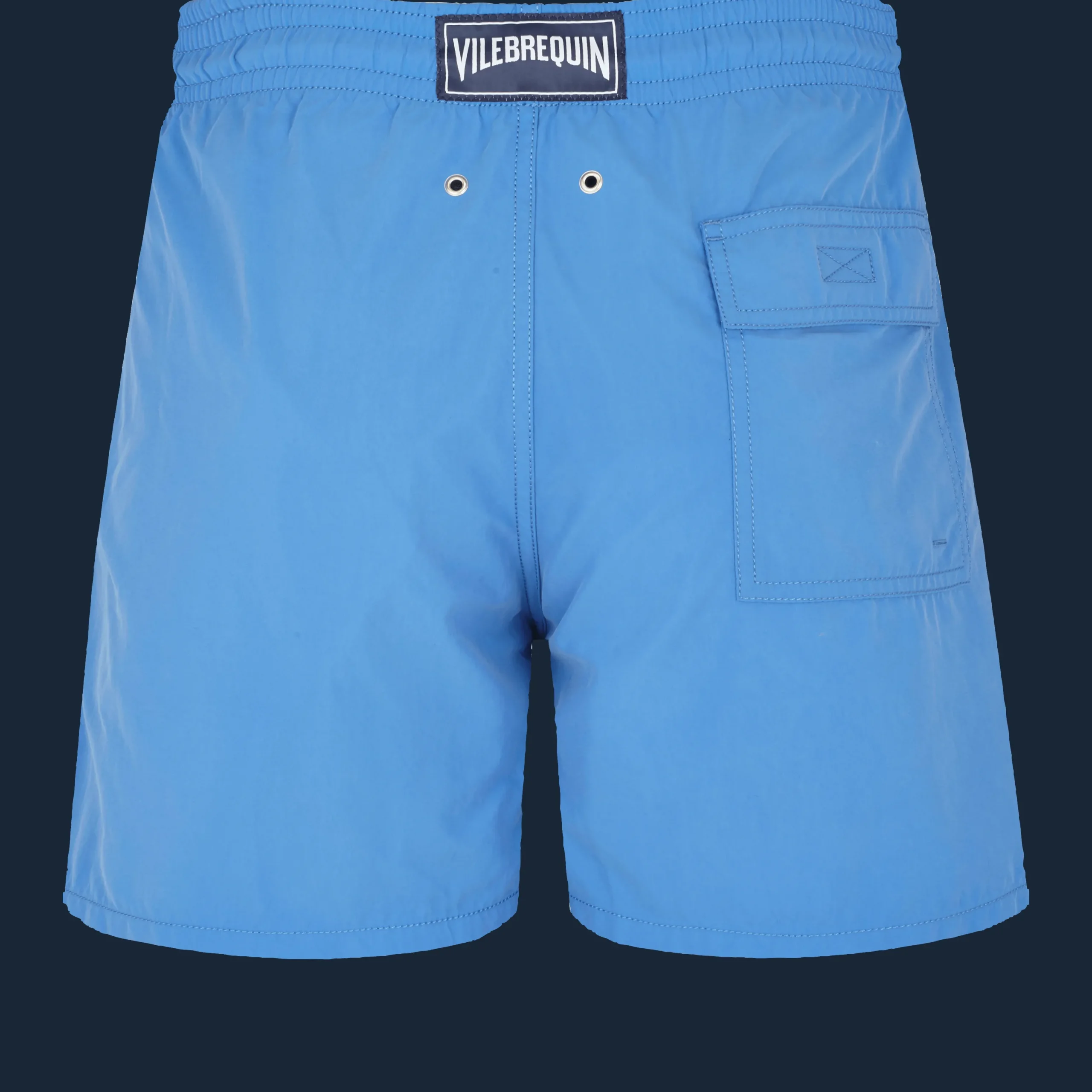 Online Vilebrequin Men Swim Shorts Water-Reactive Piranhas Earthenware/Blue