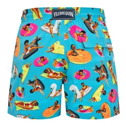 Best Sale Vilebrequin Men Swim Trunks - X Derrick Adams Swimming Pool/Blue
