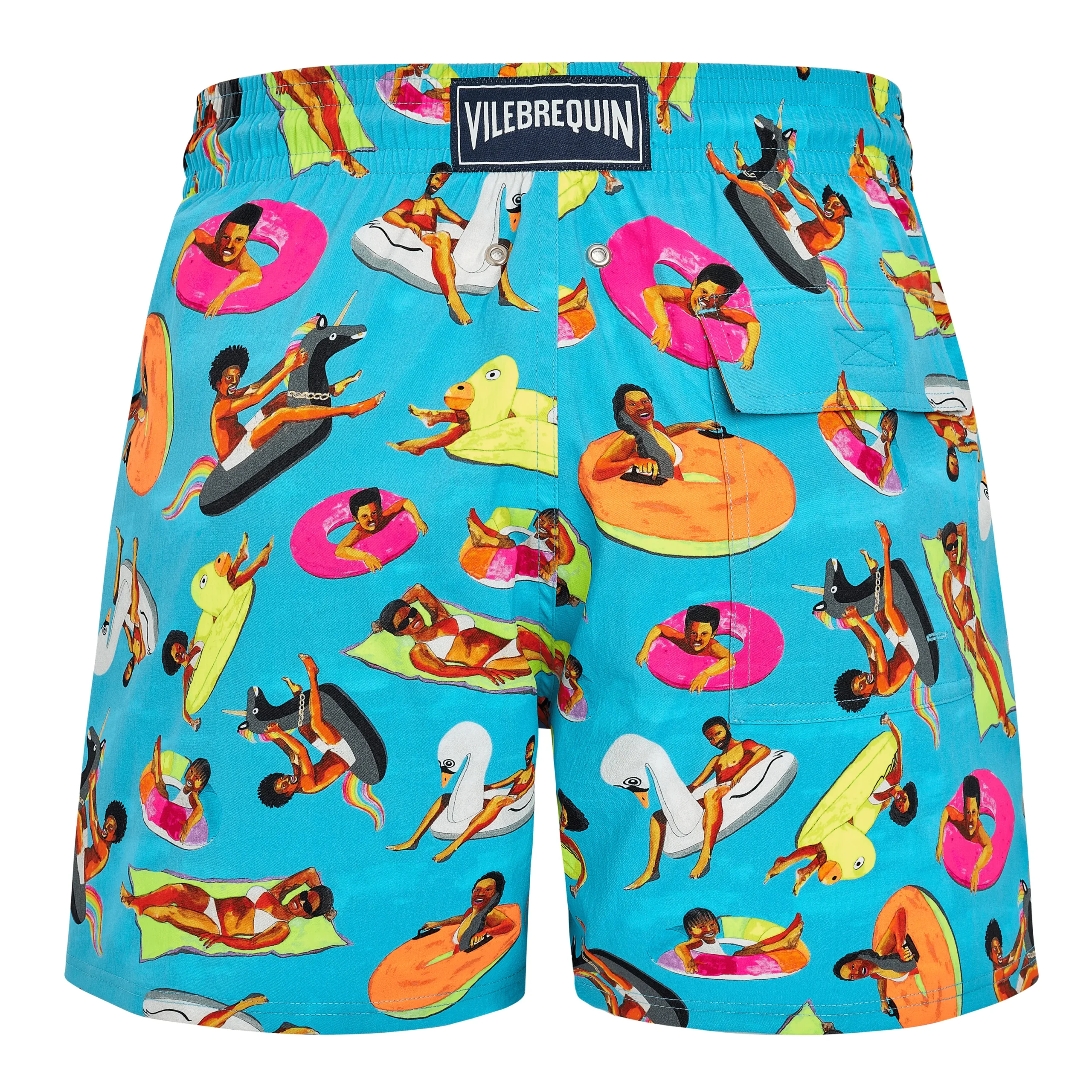 Best Sale Vilebrequin Men Swim Trunks - X Derrick Adams Swimming Pool/Blue