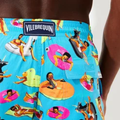 Best Sale Vilebrequin Men Swim Trunks - X Derrick Adams Swimming Pool/Blue