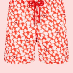 Fashion Vilebrequin Men Swim Trunks Attrape Coeur Poppy Red/Red