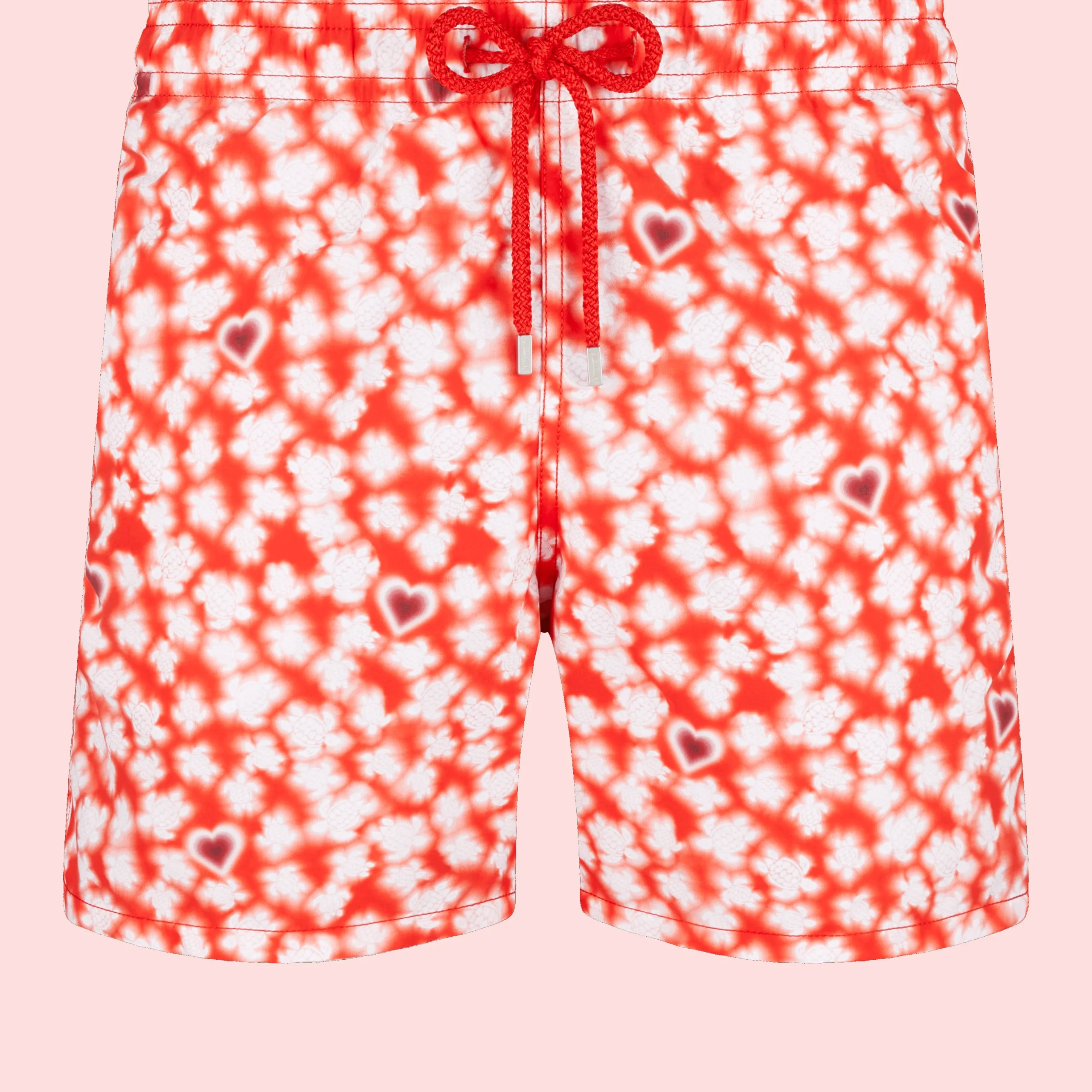 Fashion Vilebrequin Men Swim Trunks Attrape Coeur Poppy Red/Red