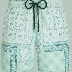 Sale Vilebrequin Men Swim Trunks Bandana - X Bape® Black Mint/Green