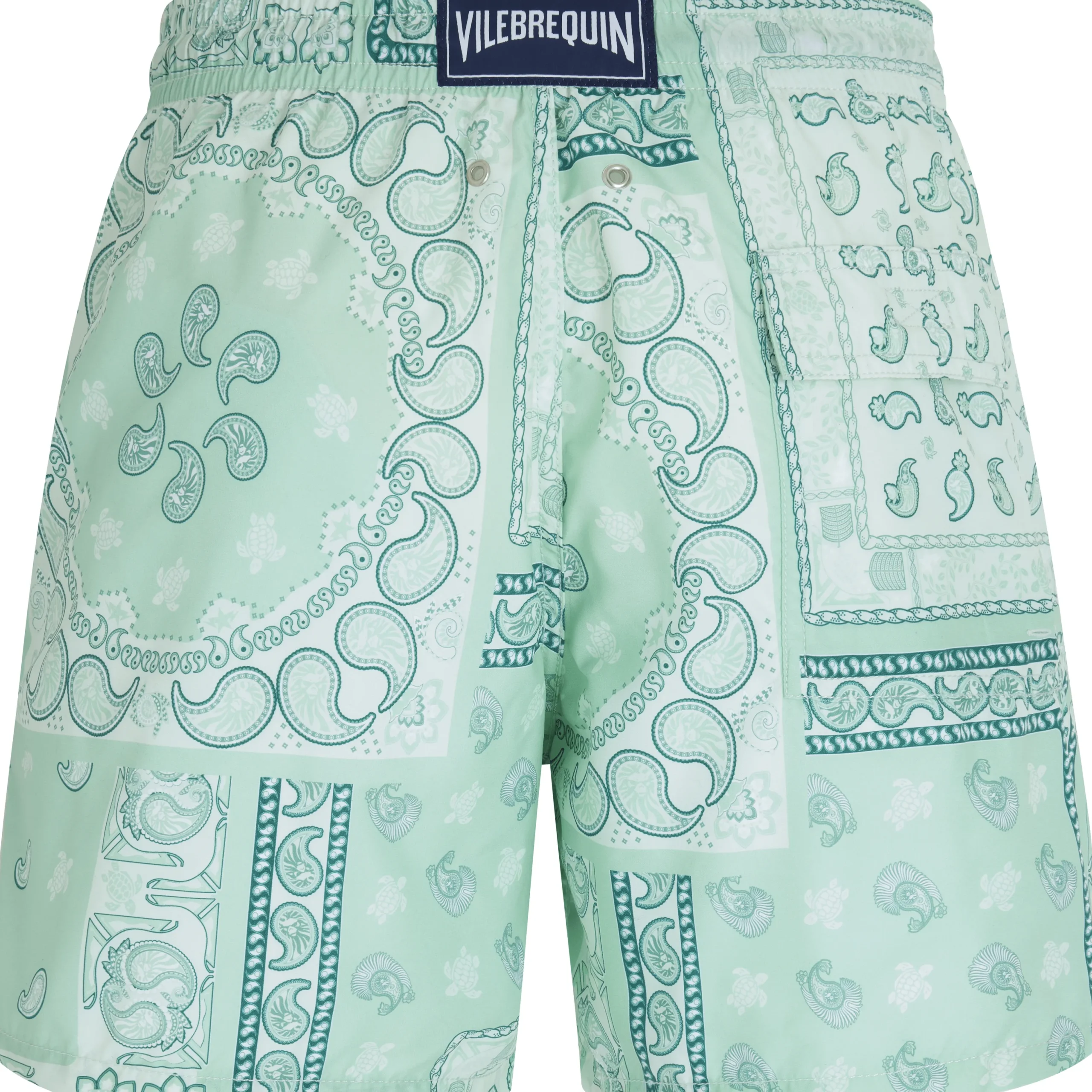 Sale Vilebrequin Men Swim Trunks Bandana - X Bape® Black Mint/Green