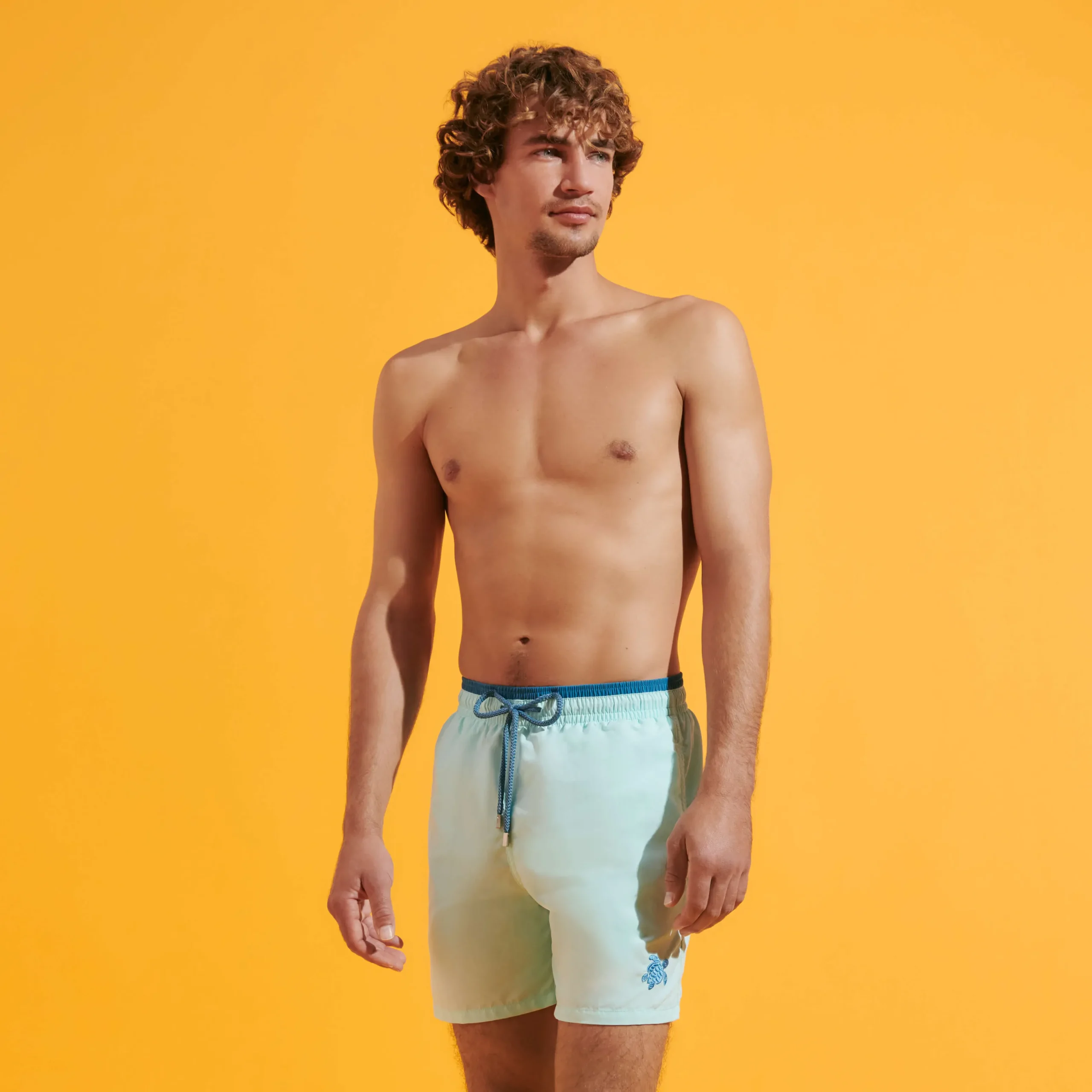 Flash Sale Vilebrequin Men Swim Trunks Bicolor Solid Bicolore Thalassa/Blue
