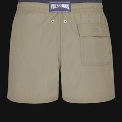Shop Vilebrequin Men Swim Trunks Bicolor Solid Bicolore Olivier/Green