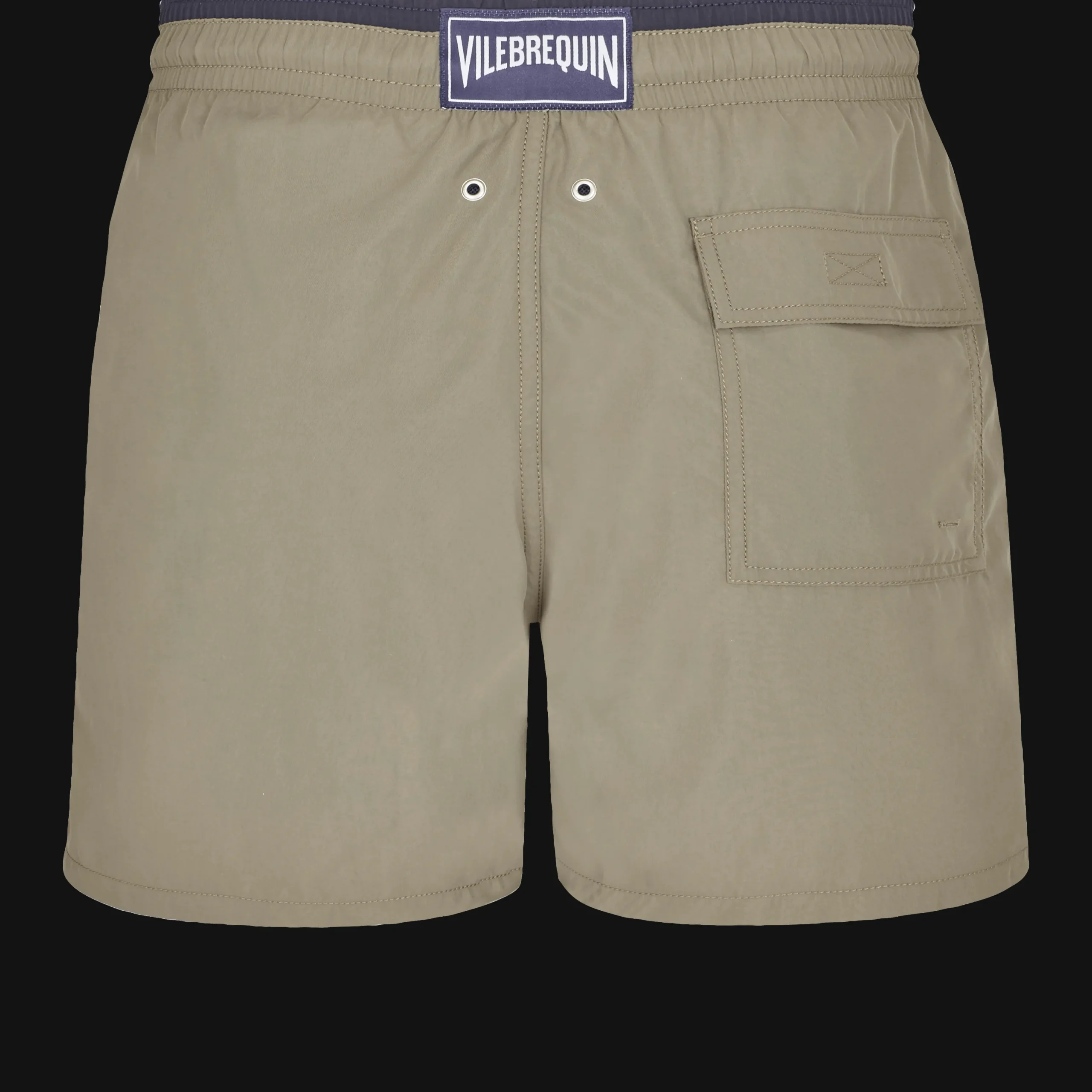 Shop Vilebrequin Men Swim Trunks Bicolor Solid Bicolore Olivier/Green