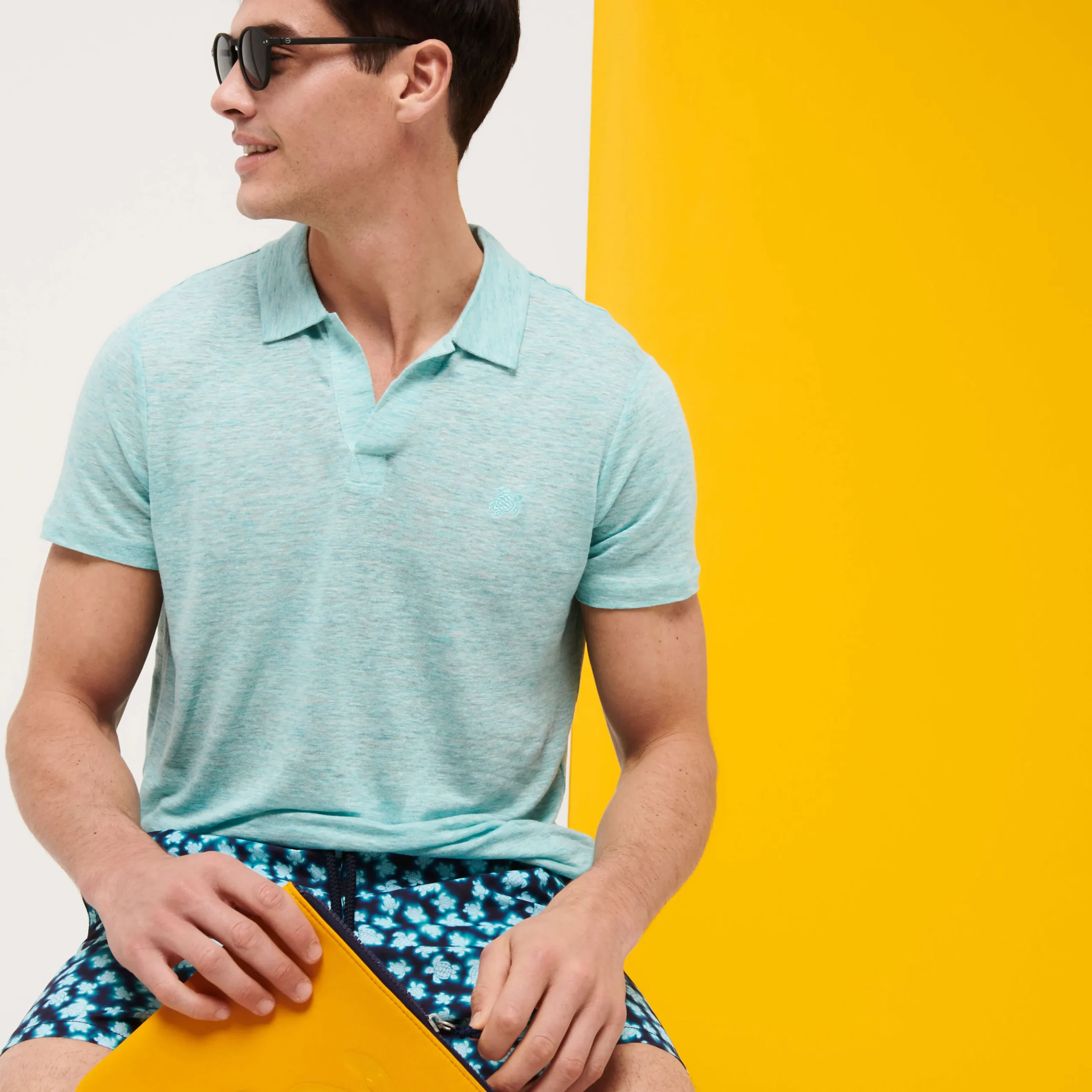 Store Vilebrequin Men Swim Trunks Blurred Turtles Navy/Blue