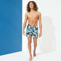 Hot Vilebrequin Men Swim Trunks Californian Pool Dogtown - X Highsnobiety Blue Note/Blue
