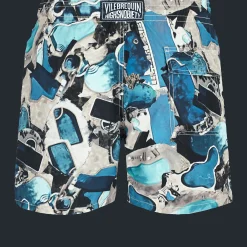 Hot Vilebrequin Men Swim Trunks Californian Pool Dogtown - X Highsnobiety Blue Note/Blue