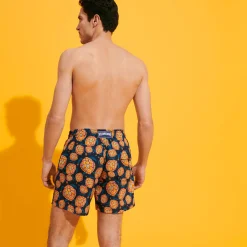 Discount Vilebrequin Men Swim Trunks Carapaces Navy/Blue