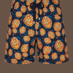 Discount Vilebrequin Men Swim Trunks Carapaces Navy/Blue