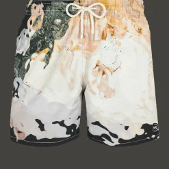 Cheap Vilebrequin Men Swim Trunks Distortive Water - X Highsnobiety Wild Stone/Beige