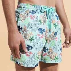 Store Vilebrequin Men Swim Trunks Embroidered Fond Marins - Limited Edition Thalassa/Blue