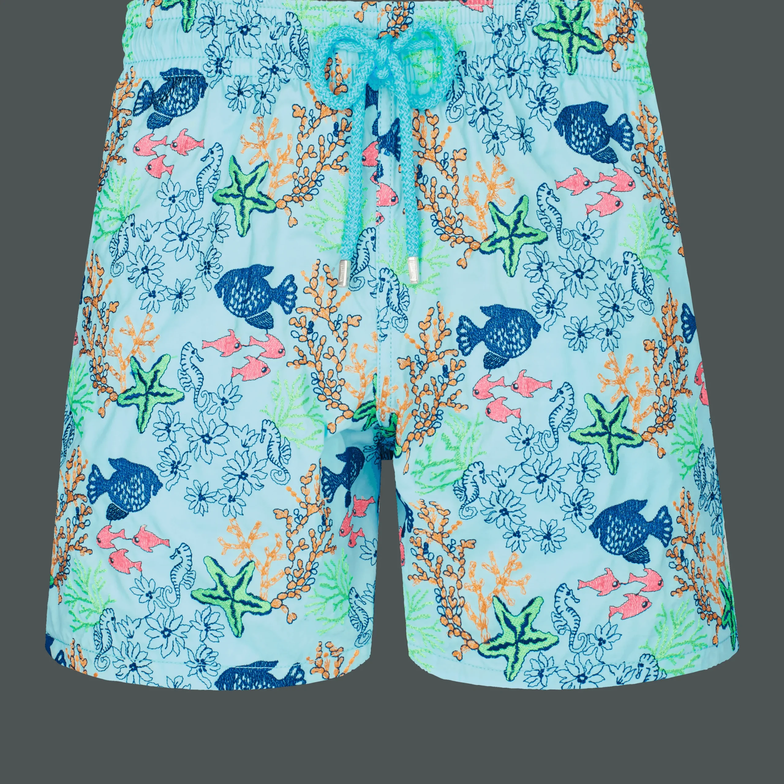 Store Vilebrequin Men Swim Trunks Embroidered Fond Marins - Limited Edition Thalassa/Blue