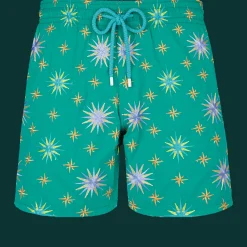 Store Vilebrequin Men Swim Trunks Embroidered Sud - Limited Edition Emerald/Green