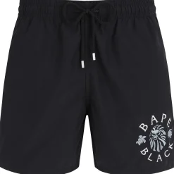 Hot Vilebrequin Men Swim Trunks Embroidered Logo - X Bape® Black Black/Black