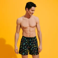 Store Vilebrequin Men Swim Trunks Embroidered Naive Fish - Limited Edition Navy/Blue