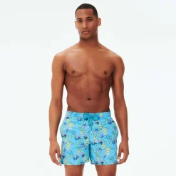 Cheap Vilebrequin Men Swim Trunks Embroidered Go Bananas - Limited Edition Jaipuy/Blue