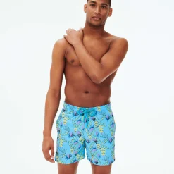Cheap Vilebrequin Men Swim Trunks Embroidered Go Bananas - Limited Edition Jaipuy/Blue
