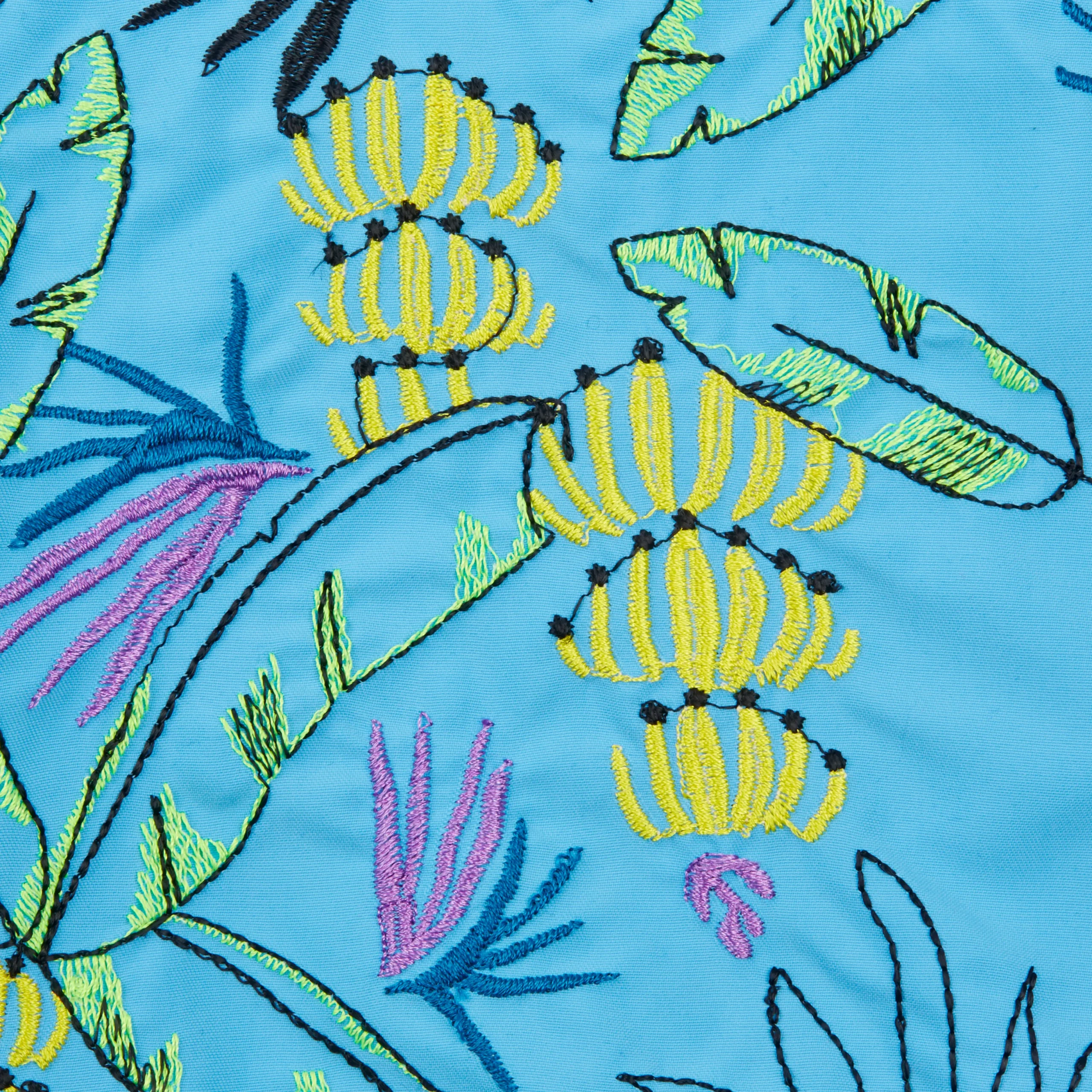 Cheap Vilebrequin Men Swim Trunks Embroidered Go Bananas - Limited Edition Jaipuy/Blue