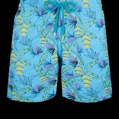 Cheap Vilebrequin Men Swim Trunks Embroidered Go Bananas - Limited Edition Jaipuy/Blue