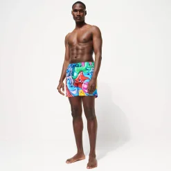 Flash Sale Vilebrequin Men Swim Trunks Faces In Places - X Kenny Scharf Multicolor/Multi