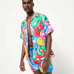 Flash Sale Vilebrequin Men Swim Trunks Faces In Places - X Kenny Scharf Multicolor/Multi